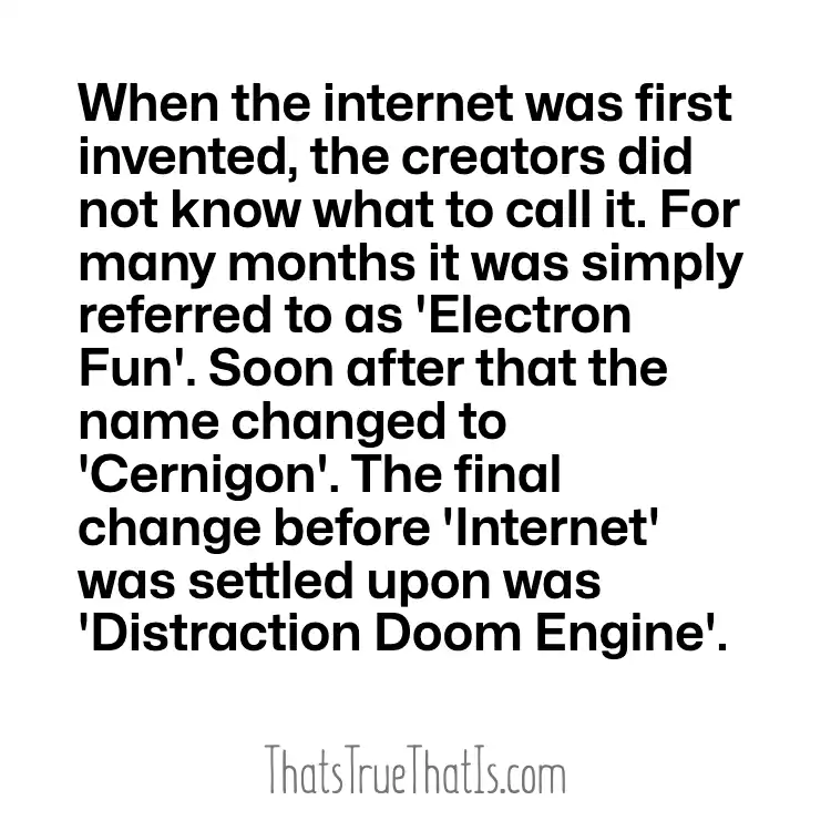 Historical evolution of the internet from Electron Fun to Cernigon and DDE.